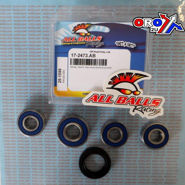WHEEL BEARING KIT REAR 01-06 HON CBF/CBX 250 TWISTER, ALLBALLS 25-1598 ROAD thumbnail 2