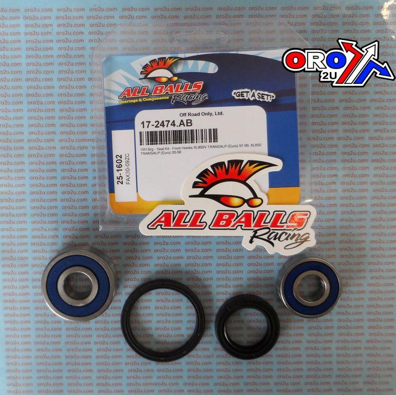 WHEEL BEARING KIT FRONT 97-06 HON XL600/650 TRANSALP, ALLBALLS 25-1602 ROAD thumbnail 2