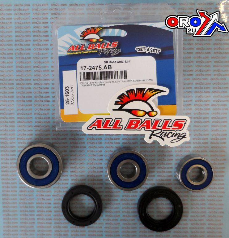 WHEEL BEARING KIT REAR 97-11 HON XL600-700 TRANSALP, ALLBALLS 25-1603 ROAD thumbnail 2