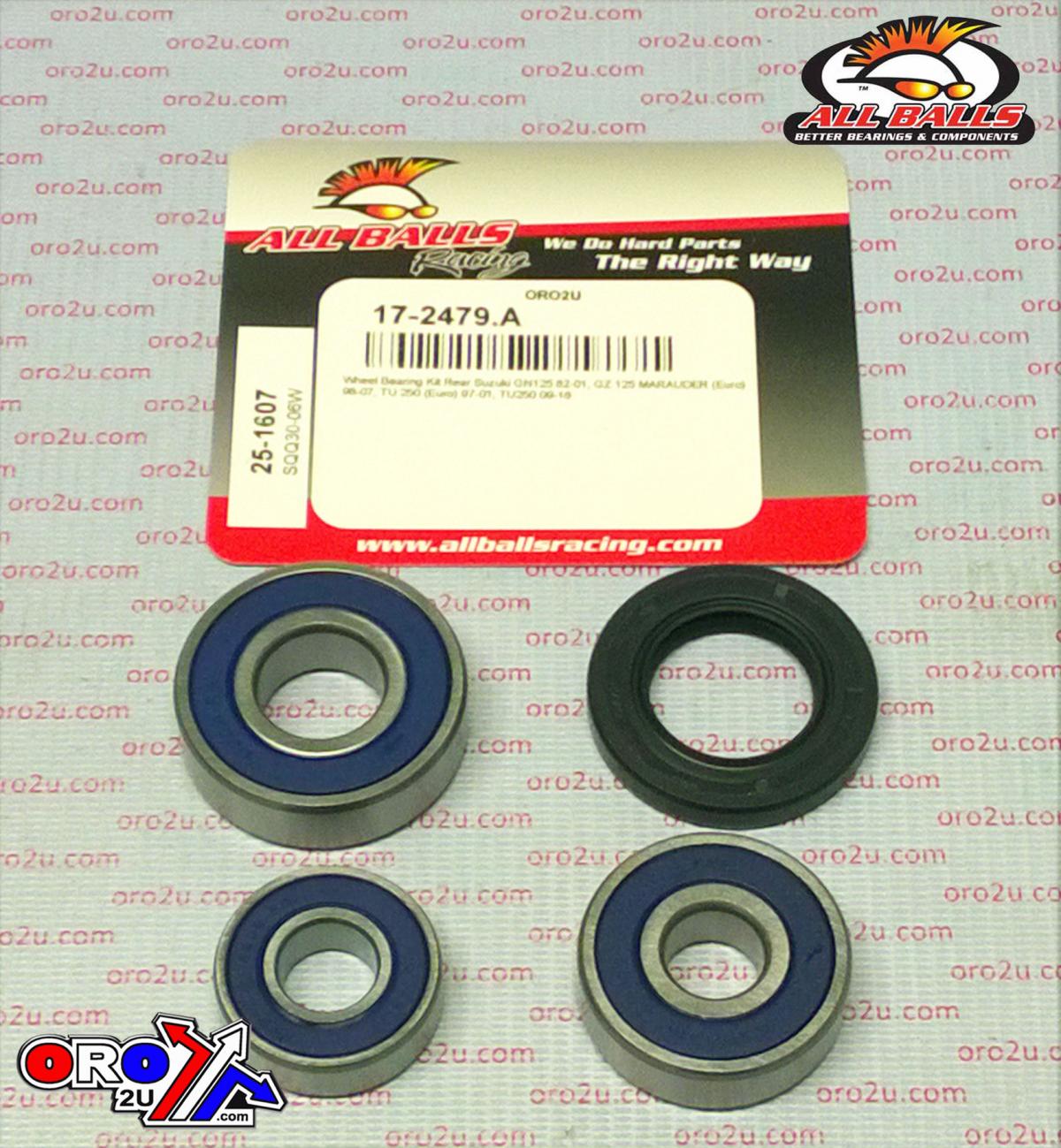 WHEEL BEARING KIT REAR 82-19 SUZ GN/GZ 125/TU250, ALLBALLS 25-1607 ROAD thumbnail 2