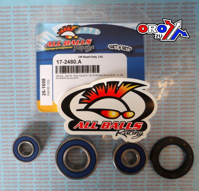 WHEEL BEARING KIT REAR 00-07 SUZ VL125/250 INTRUDER, ALLBALLS 25-1608 ROAD thumbnail 2