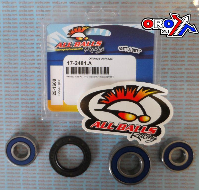 WHEEL BEARING KIT REAR 92-94 SUZ RG125, ALLBALLS 25-1609 ROAD thumbnail 2