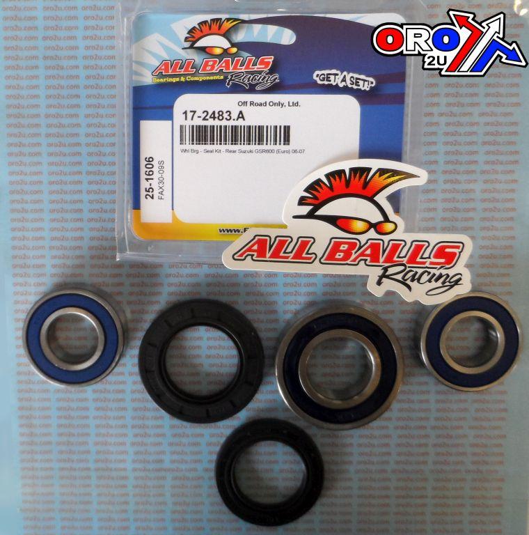 WHEEL BEARING KIT REAR 06-07 SUZ GSR600, ALLBALLS 25-1606 ROAD image 1