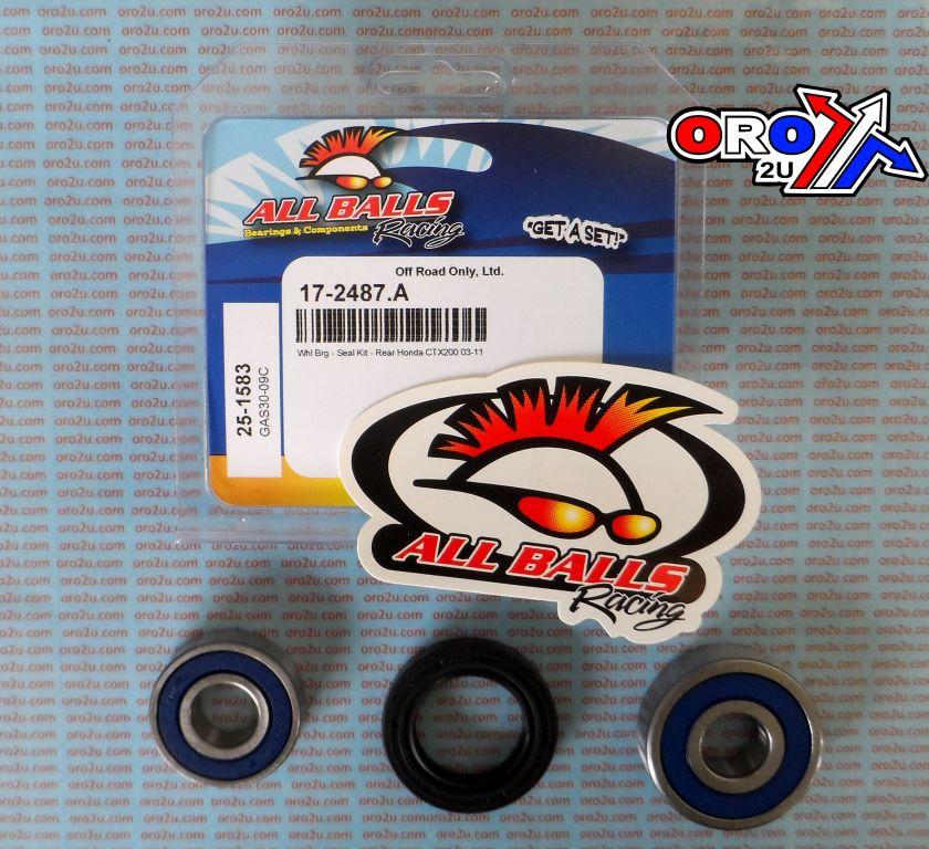 WHEEL BEARING KIT REAR 02-11 HON CTX200, ALLBALLS 25-1583 ROAD/DIRT thumbnail 2
