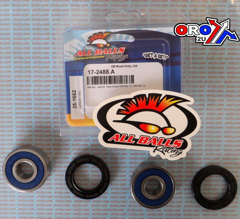 WHEEL BEARING KIT FRONT & REAR 66-22 HON/CB/CRF/KAW W1/BETA RR-S, ALLBALLS 25-1662 ROAD/DIRT thumbnail 2