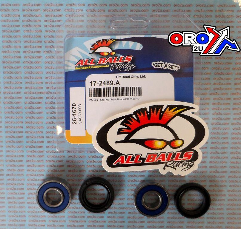 WHEEL BEARING KIT FRONT 13-16 HON CRF250L, ALLBALLS 25-1670 DIRT thumbnail 2