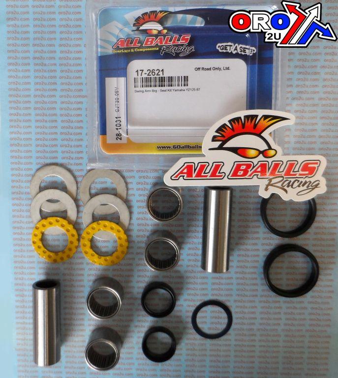 SWINGARM BEARING KIT ALLBALLS, ALLBALLS 28-1031 YAMAHA YZ125 1987 thumbnail 2