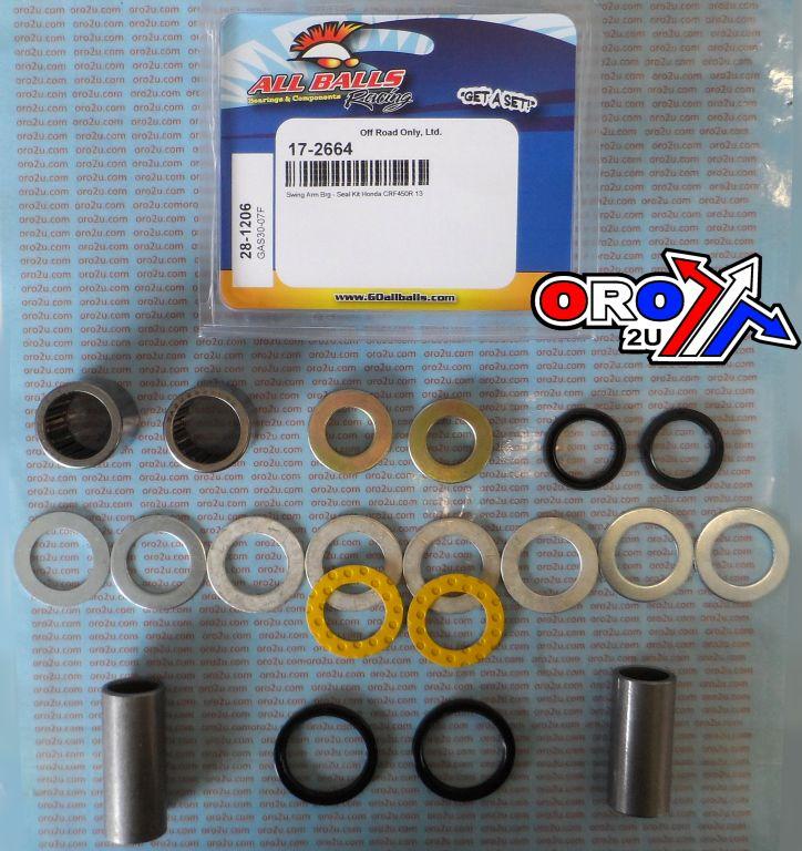 SWINGARM BEARING KIT ALLBALLS, ALLBALLS 28-1206 HONDA CRF250/450 13-17 thumbnail 2