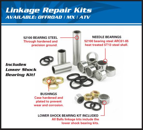 SWINGARM LINKAGE KIT WR, YZ, ALLBALLS 27-1067 YAMAHA MX thumbnail 3