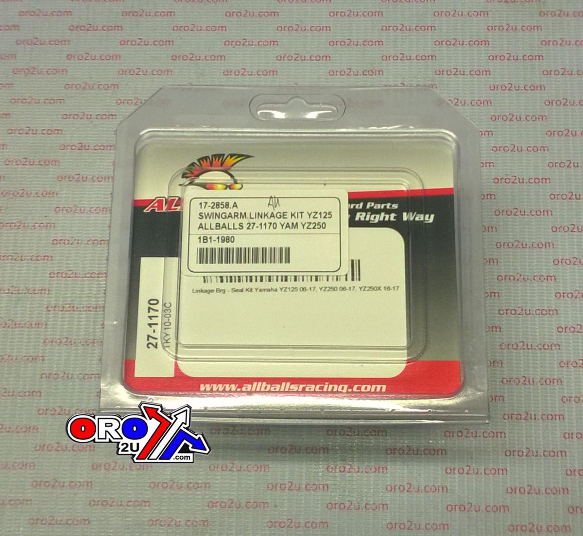 SWINGARM LINKAGE KIT YZ125, ALLBALLS 27-1170 YAM YZ250 thumbnail 3