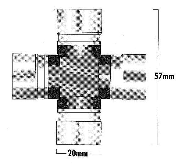 UNIVERSAL JOINT SPIDER ATV, BRONCO AT-08500 2HR-46187-00 thumbnail 3