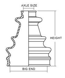CV BOOT KIT 22x67x111 KAW, BRONCO AT-03076 TERYX thumbnail 2