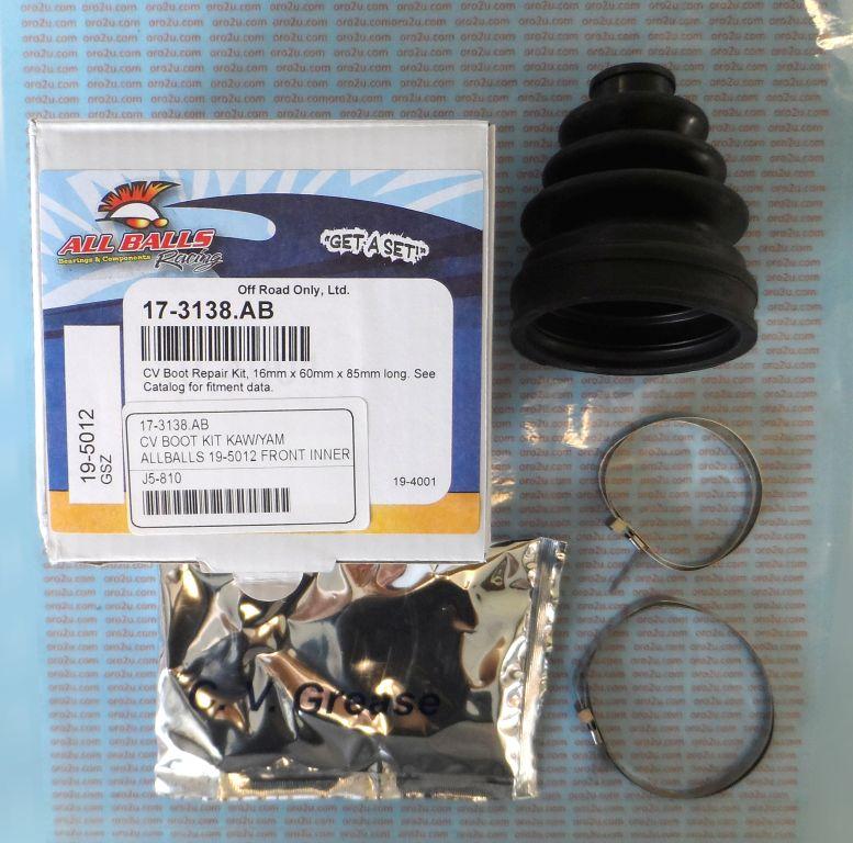 CV BOOT KIT KAW/YAM FR. IN., ALLBALLS 19-5012 SIZE 16x60x85 thumbnail 2