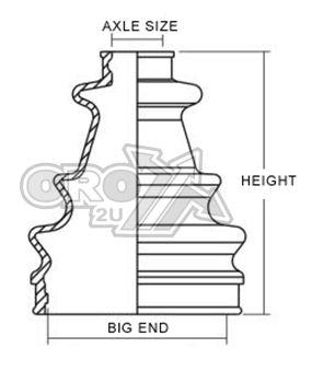 CV BOOT KIT 19x66x109 POLARIS, BRONCO AT-08585 FRONT OB thumbnail 2