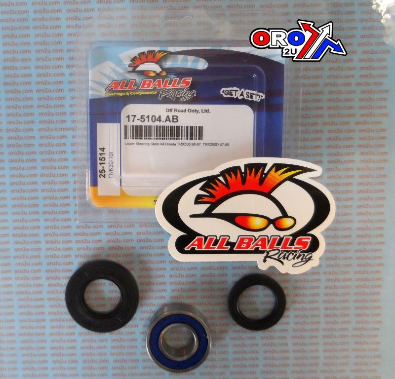 LOWER STEERING BEARING KIT ATV, ALLBALLS 25-1514 HONDA TRX thumbnail 2