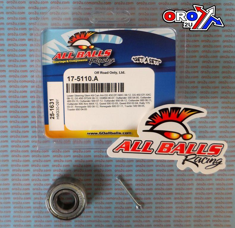 LOWER STEERING BEARING KIT, ALLBALLS 25-1631 thumbnail 2