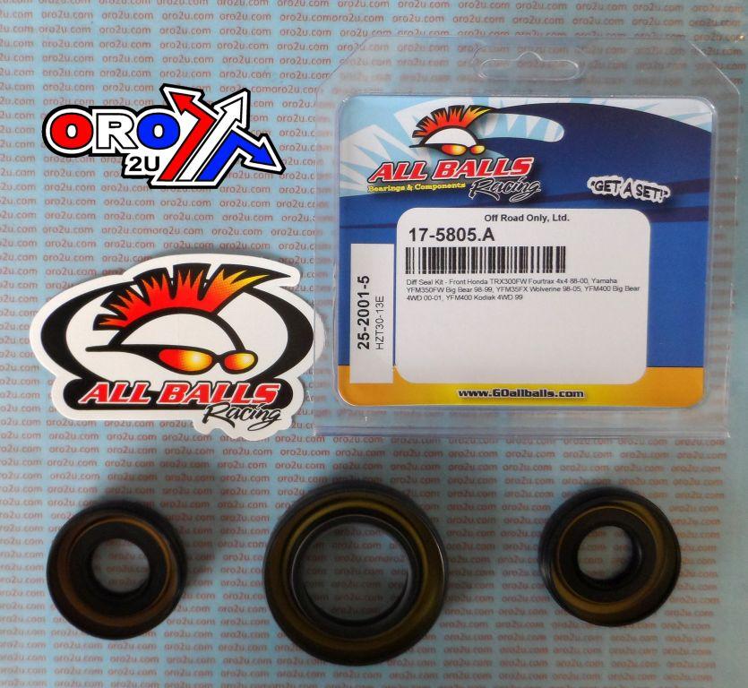 DIFFERENTIAL SEAL KIT YFM, TRX, ALLBALLS 25-2001-5 thumbnail 2
