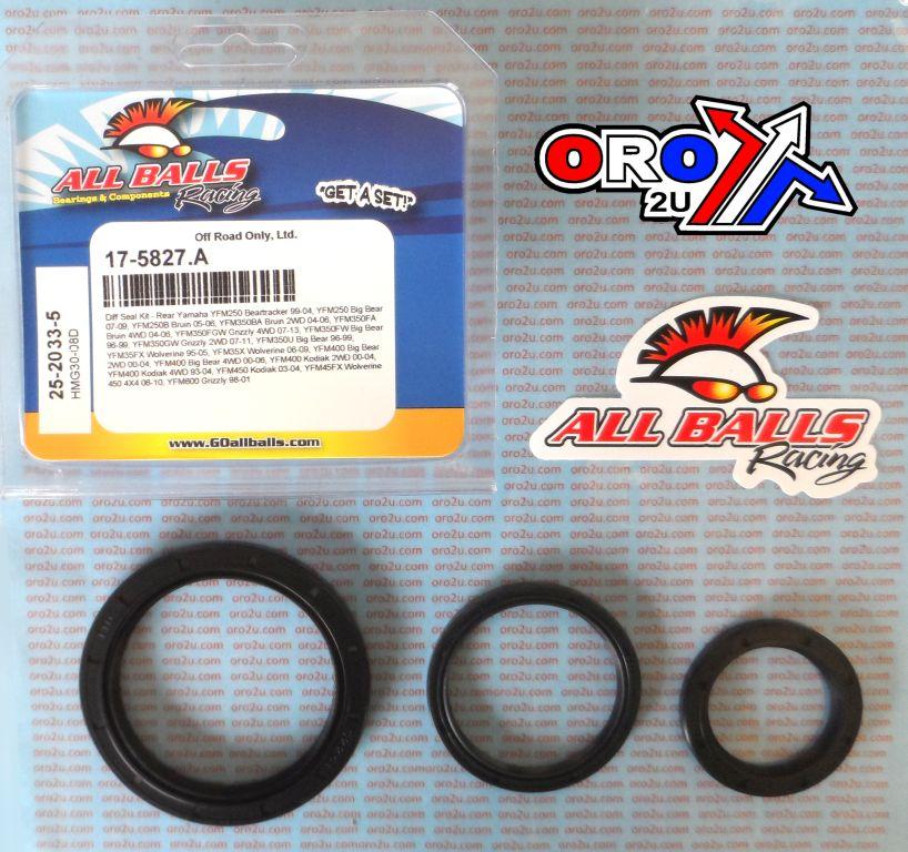 DIFFERENTIAL SEAL KIT YFM, ALLBALLS 25-2033-5 YAMAHA ATV thumbnail 2