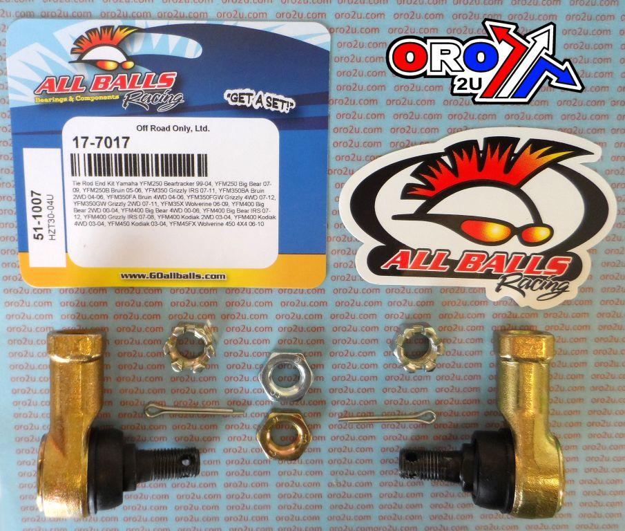 TIE ROD END KIT YFM350 ATV, ALLBALLS 51-1007 Grizzly thumbnail 2