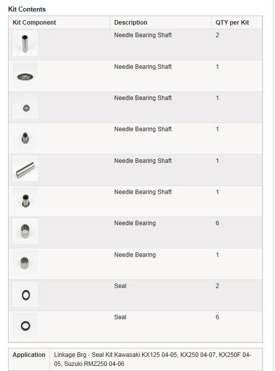 SWINGARM LINKAGE KIT KX RM, ALLBALLS 27-1117 KAWASAKI thumbnail 3