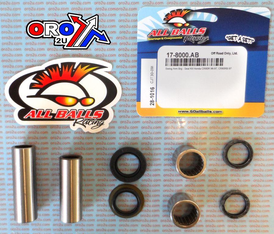 SWINGARM BEARING KIT ALLBALLS, ALLBALLS 28-1016 HONDA CR 80 96-97 thumbnail 2