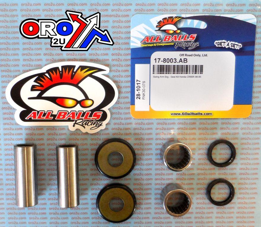 SWINGARM BEARING KIT ALLBALLS, ALLBALLS 28-1017 HONDA CR 80 86-95 thumbnail 2