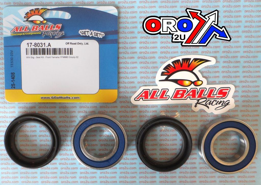 WHEEL BEARING KIT FRONT 99-02 YAM YFM600/660 GRIZZLY, ALLBALLS 25-1408 ATV thumbnail 2