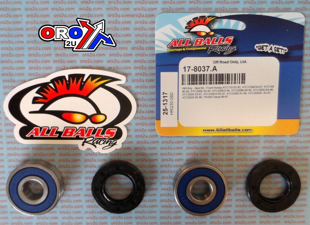 WHEEL BEARING KIT FRONT 80-87 HONDA ATC110-350/TR200, ALLBALLS 25-1317 ATV thumbnail 2