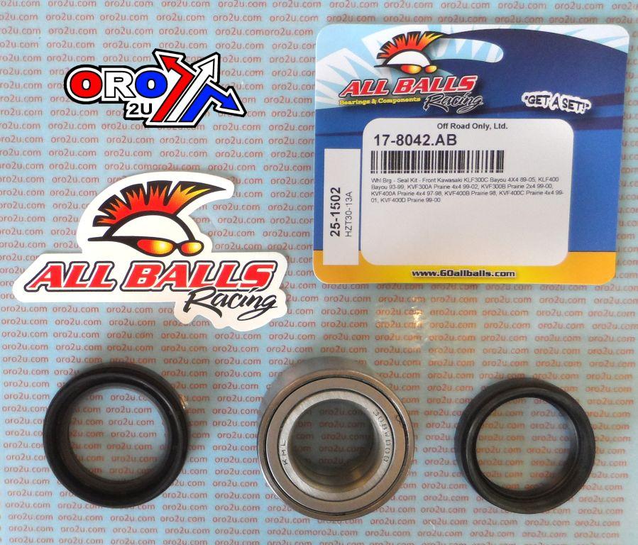 WHEEL BEARING KIT FRONT 89-05 KAW KLF/KVF 300/400, ALLBALLS 25-1502 ATV thumbnail 3