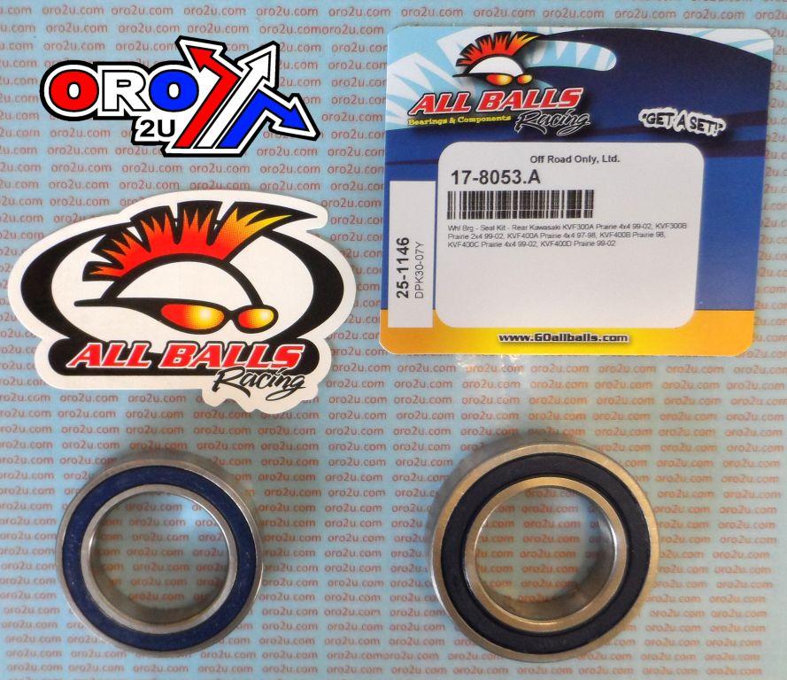 WHEEL BEARING KIT REAR 97-02 KAW KVF 300/400, ALLBALLS 25-1146 ATV thumbnail 2