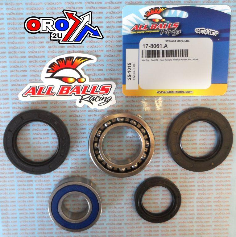 WHEEL BEARING KIT REAR 93-99 YAMAHA YFM400 KODIAK, ALLBALLS 25-1015 ATV thumbnail 2