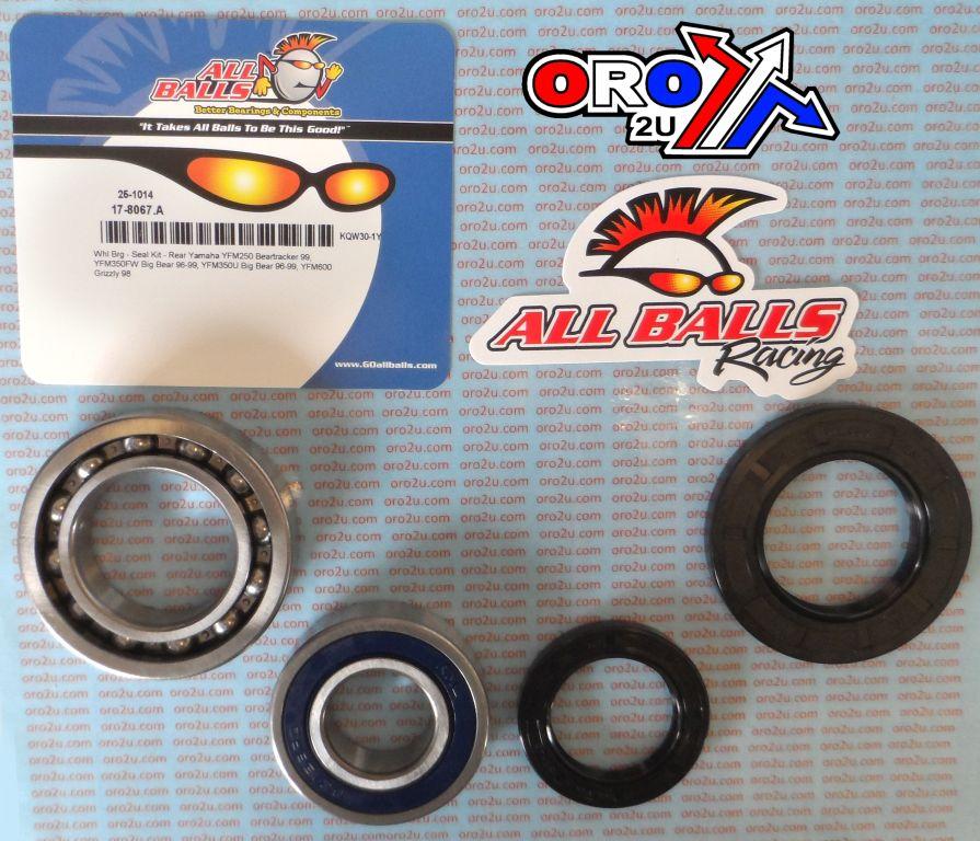 WHEEL BEARING KIT REAR 96-99 YAMAHA YFM250-600, ALLBALLS 25-1014 ATV thumbnail 2