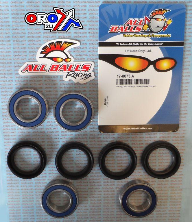 WHEEL BEARING KIT REAR 2002 YAMAHA YFM660 GRIZZLY, ALLBALLS 25-1409 ATV thumbnail 2