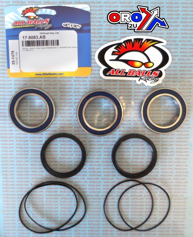 WHEEL BEARING KIT REAR 04-14 HON TRX450/SUZ LT-Z400, ALLBALLS 25-1479 ATV thumbnail 2