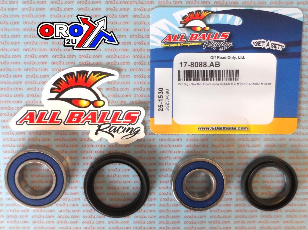 WHEEL BEARING KIT FRONT 05-13 HONDA TRX420/500, ALLBALLS 25-1530 ATV thumbnail 2