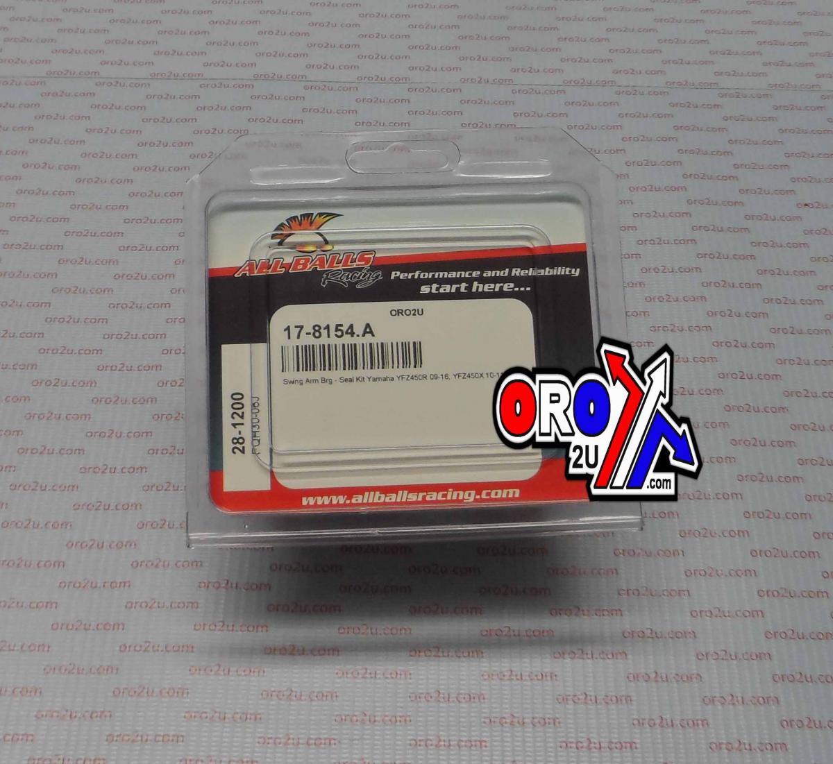SWINGARM BEARING KIT ALLBALLS, ALLBALLS 28-1200 YAMAHA YFZ450 09-22 thumbnail 3