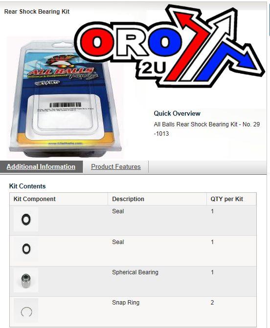 UPPER SHOCK BEARING KIT 96-18 HONDA 125 250 450 500 CR CRF MX-04254-1 29-1013 thumbnail 3