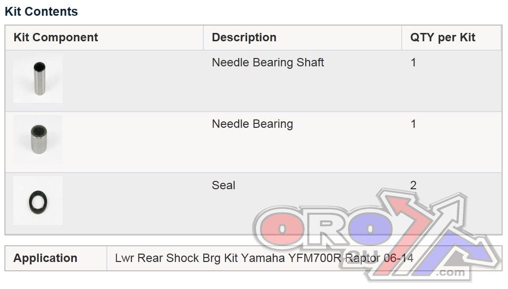 LOWER SHOCK BEARING KIT, ALLBALLS 29-5072 YAMAHA thumbnail 3