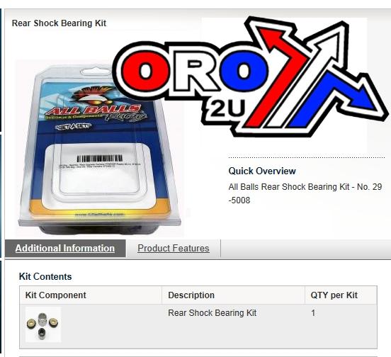 LOWER SHOCK BEARING KIT CRF, ALLBALLS 29-5008 HONDA thumbnail 4