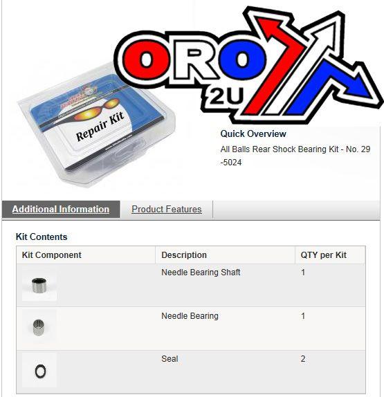 LOWER SHOCK BEARING KIT DR,RM,KLX, ALLBALLS 29-5024 KAW/SUZ KLX thumbnail 3