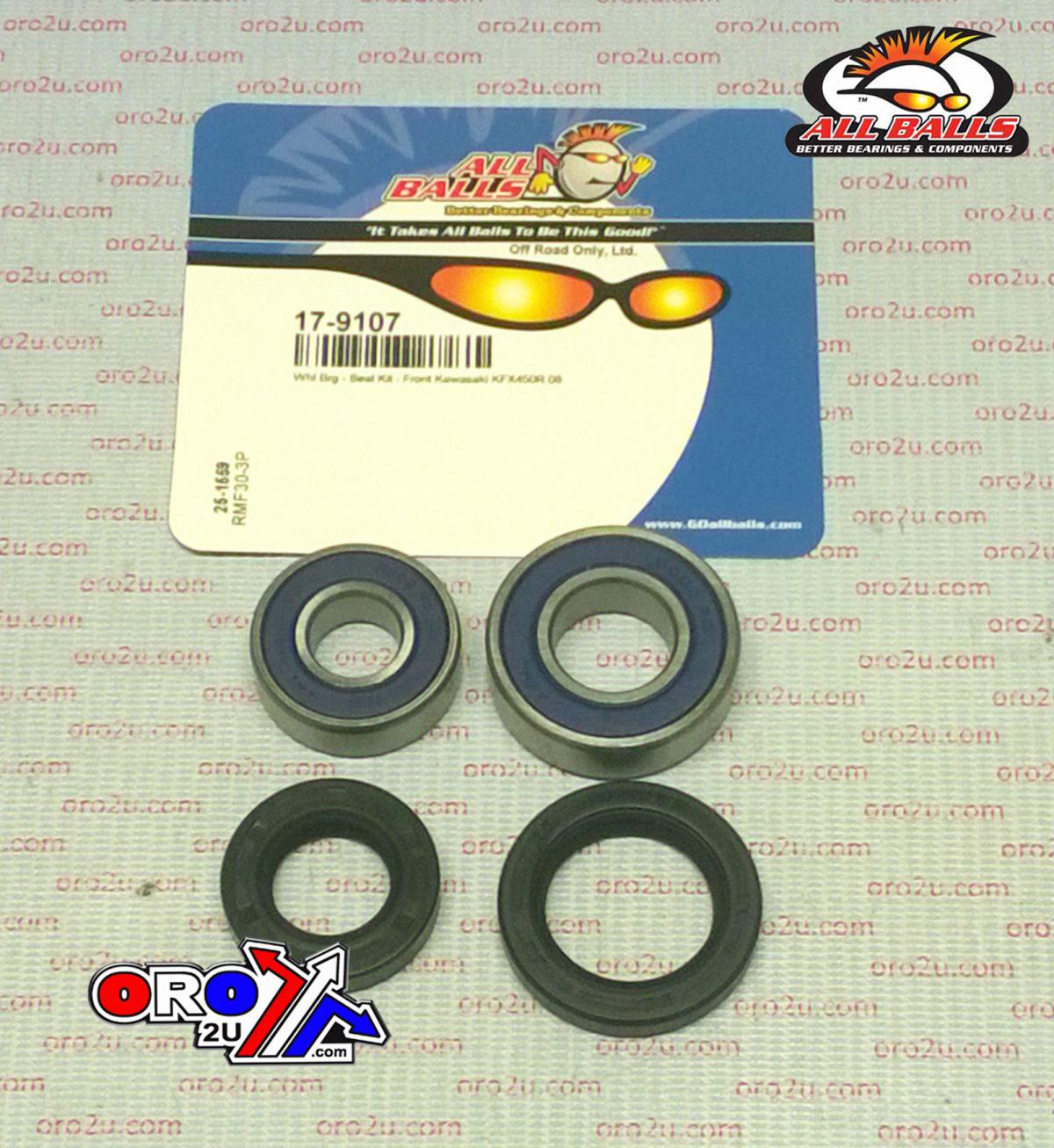 WHEEL BEARING KIT FRONT 2008 KAWASAKI KFX450R, ALLBALLS 25-1559 ATV thumbnail 2