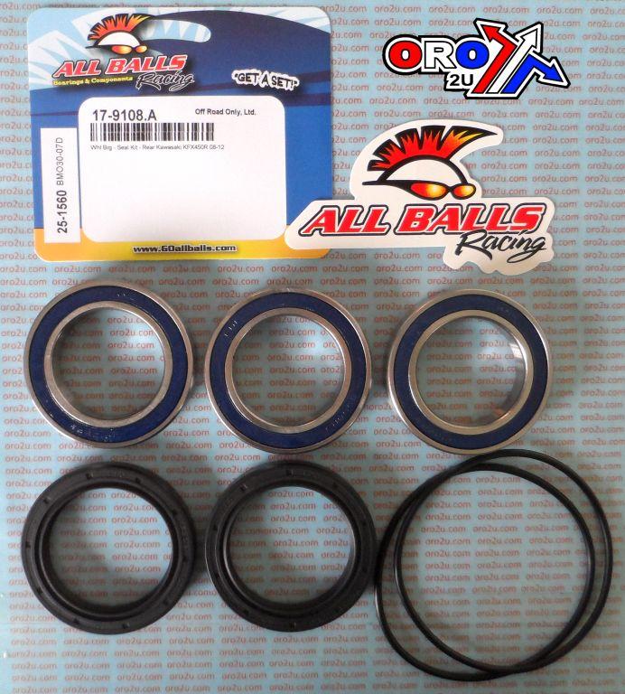 WHEEL BEARING KIT REAR 08-14 KAWASAKI KFX450, ALLBALLS 25-1560 ATV thumbnail 2