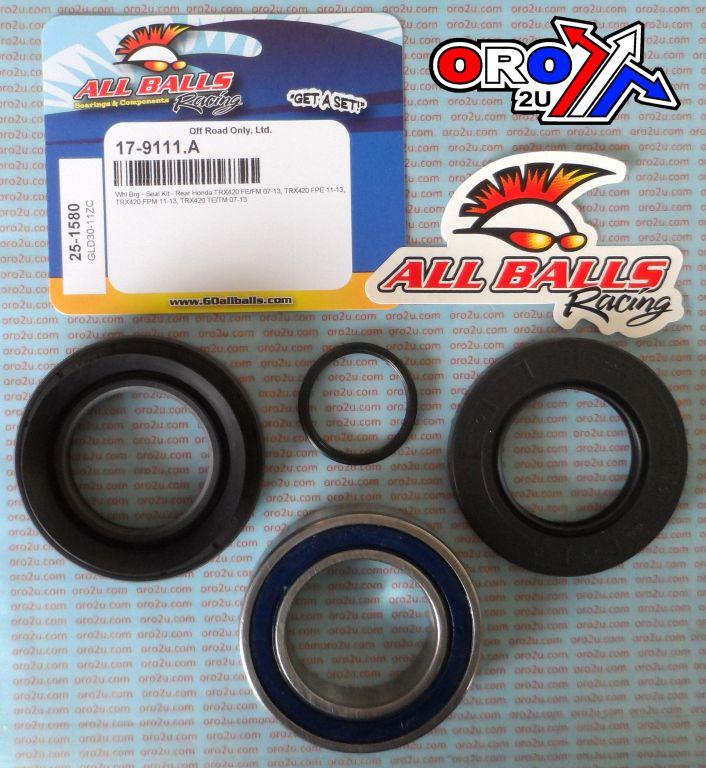 WHEEL BEARING KIT REAR 07-13 HONDA TRX420, ALLBALLS 25-1580 ATV thumbnail 2