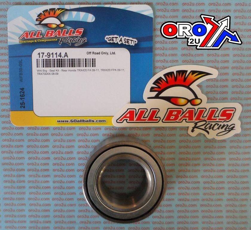 WHEEL BEARING KIT REAR 08-22 HONDA TRX420-700, ALLBALLS 25-1624 ATV thumbnail 2