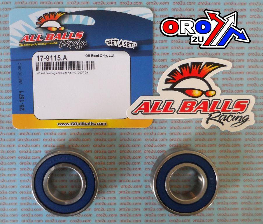 WHEEL BEARING KIT FRONT & REAR HARLEY/GUZZI/KAW/YAM, ALLBALLS 25-1571 ROAD thumbnail 2