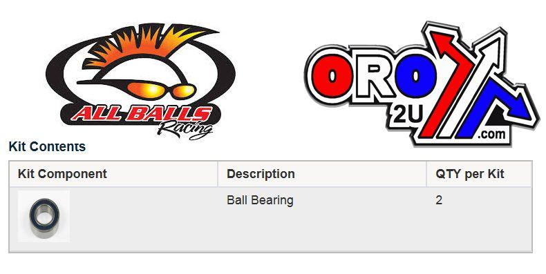 WHEEL BEARING KIT FRONT & REAR 09-21 BETA EVO, ALLBALLS 25-1690 DIRT thumbnail 3