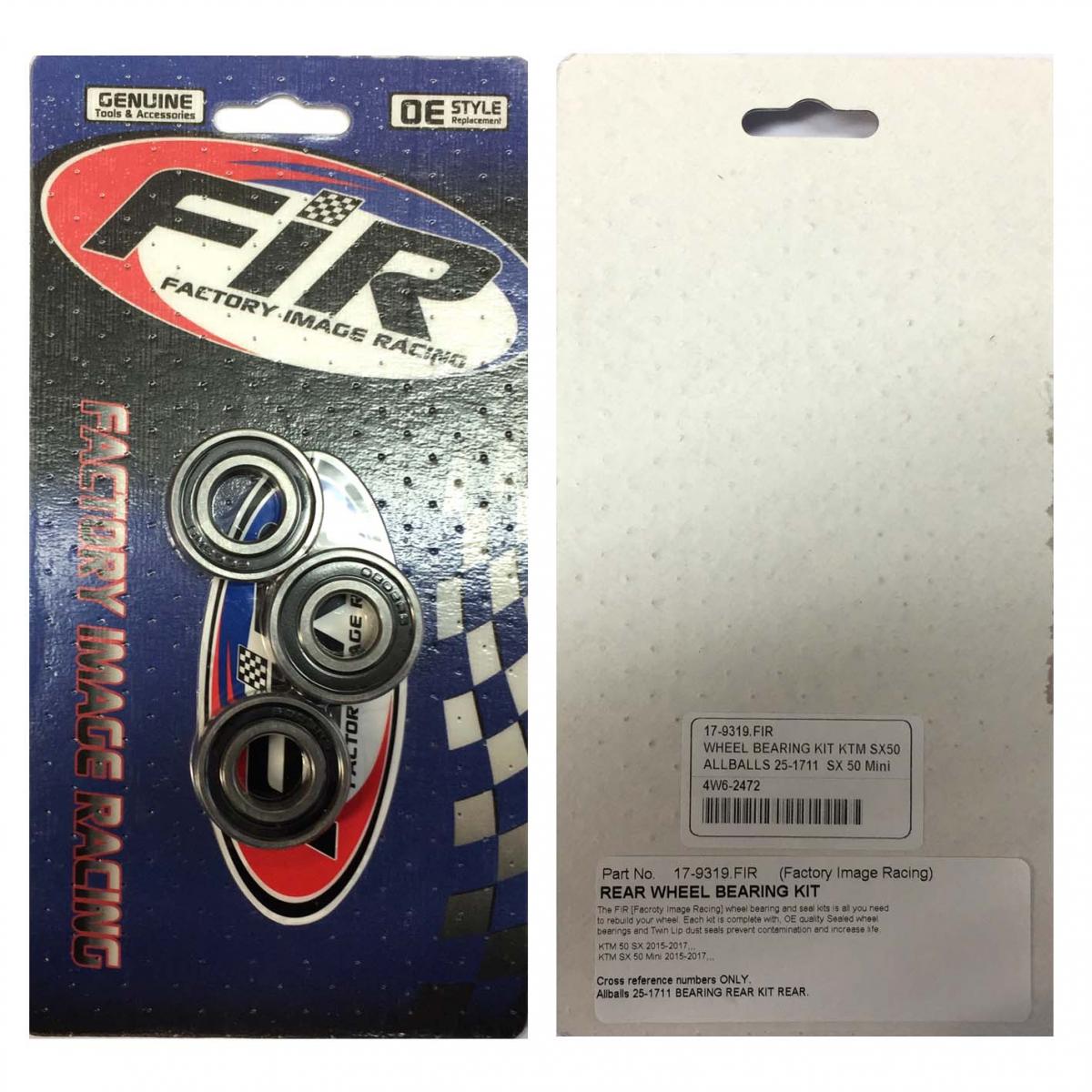 WHEEL BEARING KIT KTM SX50, ALLBALLS 25-1711SX 50 Mini thumbnail 3