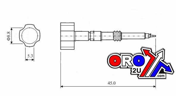 ADJUSTER AIR SCREW YFM660R, Fuel mixture screw BRASS SET/2, AT-07701 thumbnail 5