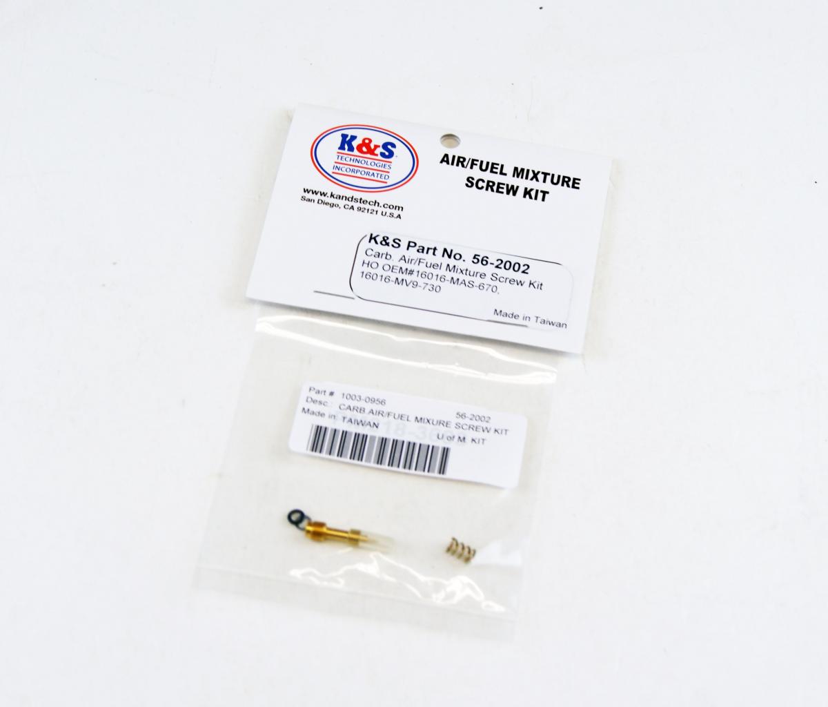 AIR FUEL SCREW KIT HONDA CBR, 16016-MAS-670, HONDA ROAD, KS 56-2002 thumbnail 3