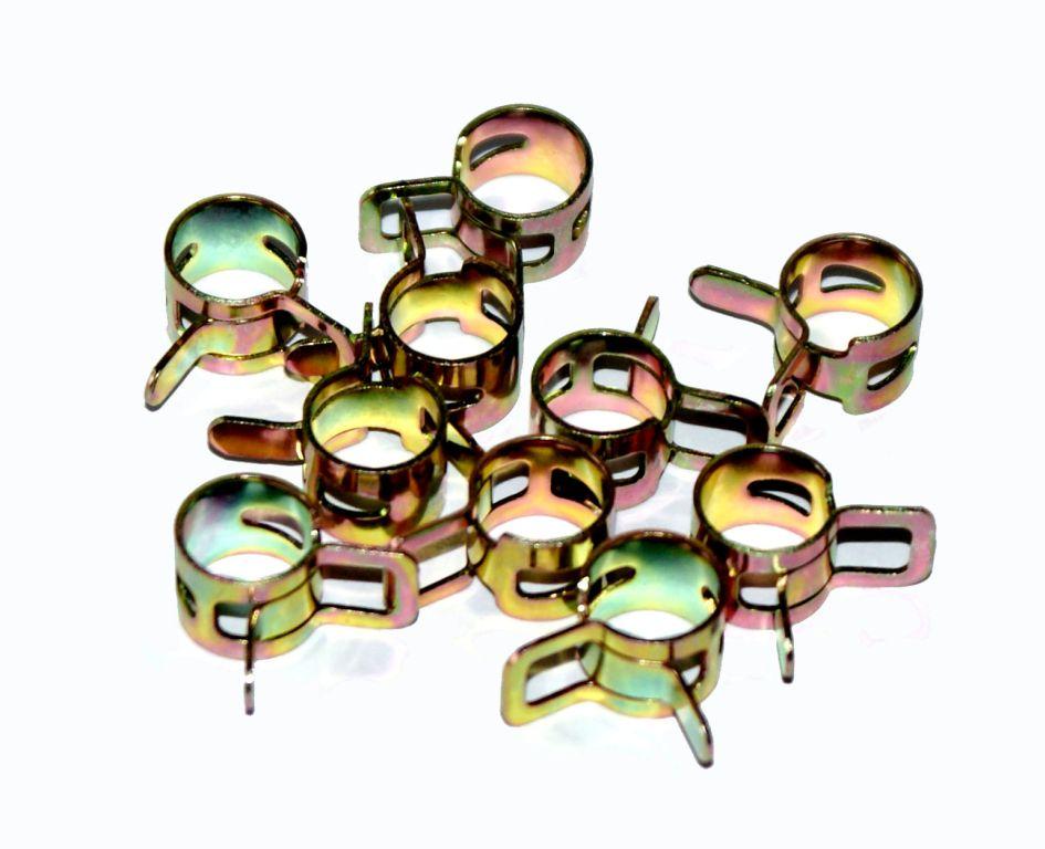 8-10mm STEEL SPRING HOSE CLIPS CLAMPS - PACK OF 10 - SM-07046 thumbnail 2